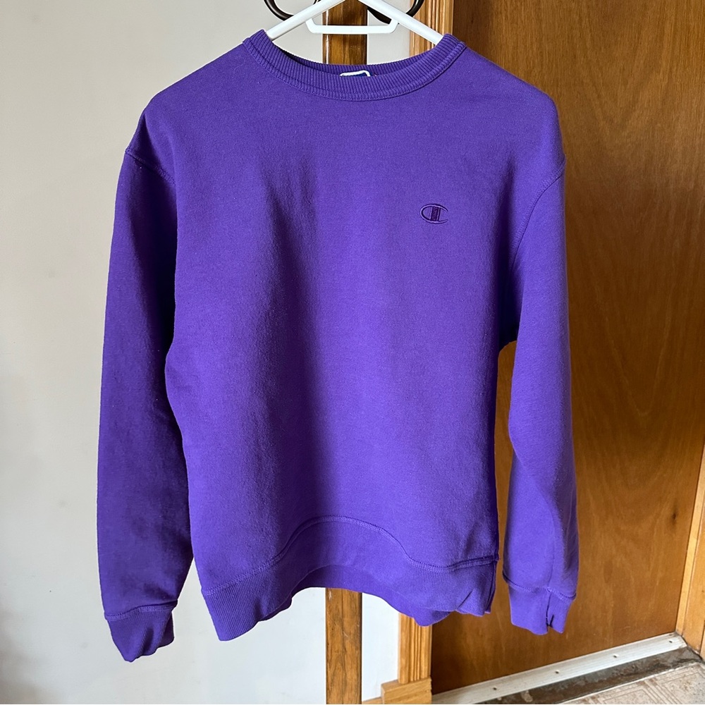 Champion Purple Classic Crewneck